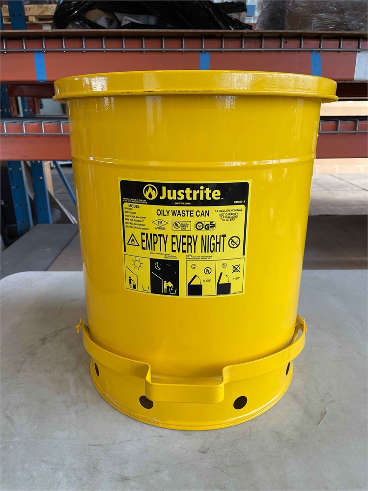 Justrite "14-gallon" Oily Waste Can