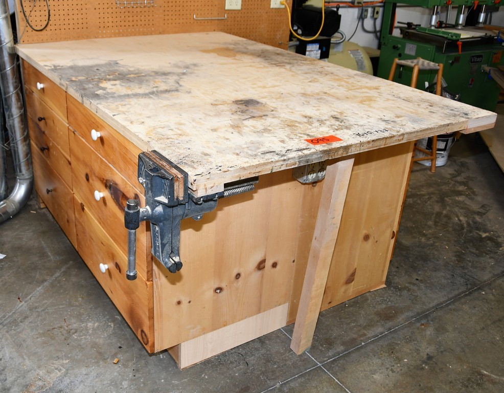 Tool Bench, Vise & Contents