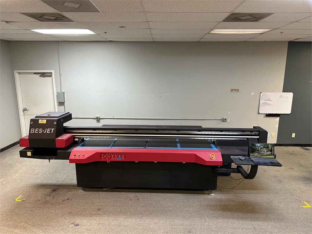 BesJet "MC2512GV-7H" High Speed 8'X4' Multifunction UV Flatbed Printer