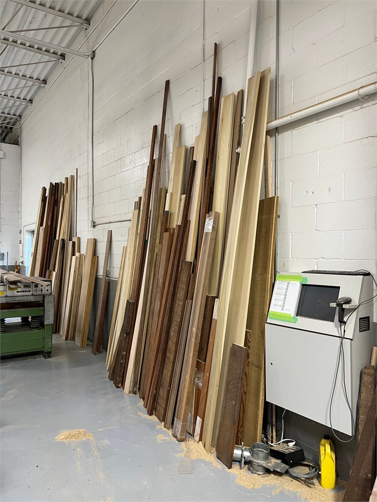 Hardwood Lumber Against Wall