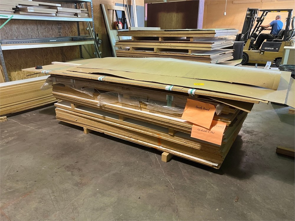 Lot of Misc. Particle Board Sheet Goods, Lumber & Burl - as pictured