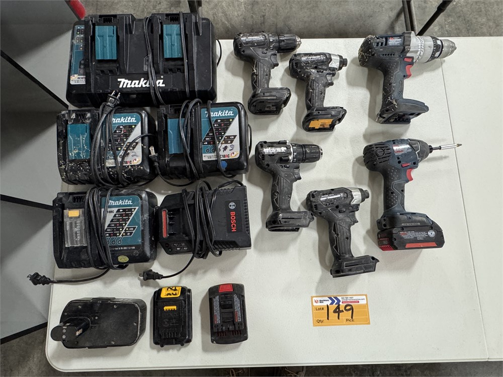 Assorted Cordless Drills & Batteries