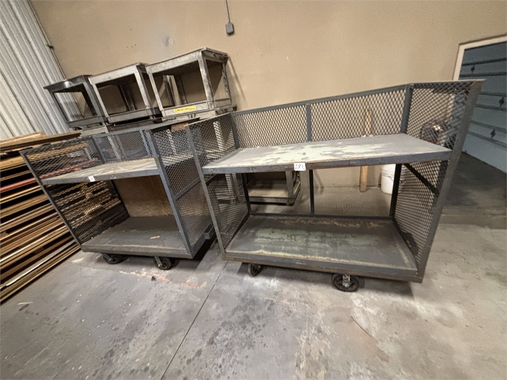 (2) Metal Rolling Carts