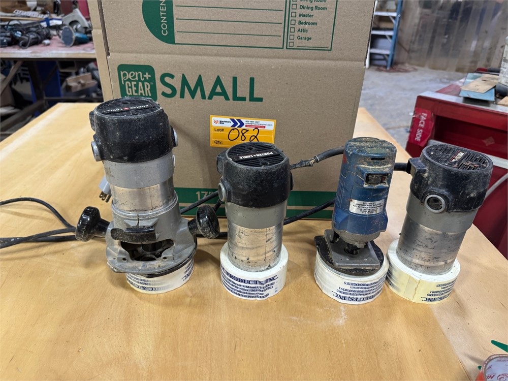 Porter Cable & Makita  Routers Qty. (4)