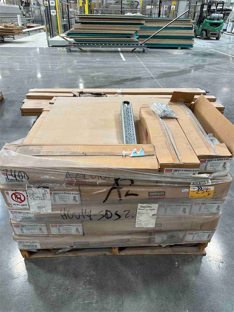 Pallet of Simpson Strong-Tie "HDU14-SDS2.5HOL" Hold Down Hardware