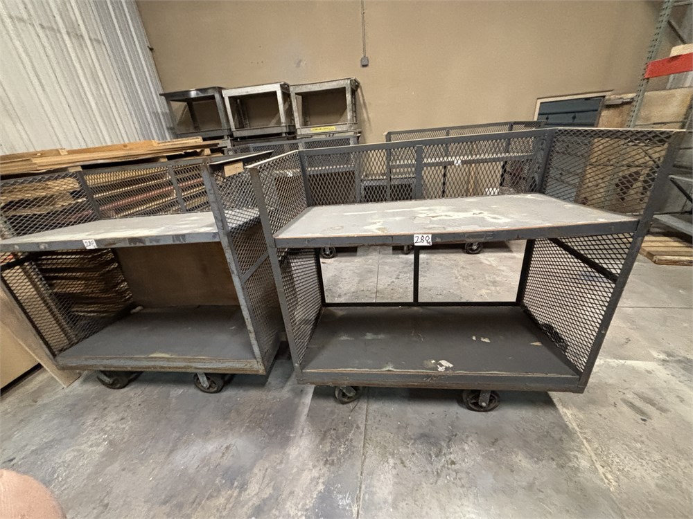 (2) Metal Rolling Carts