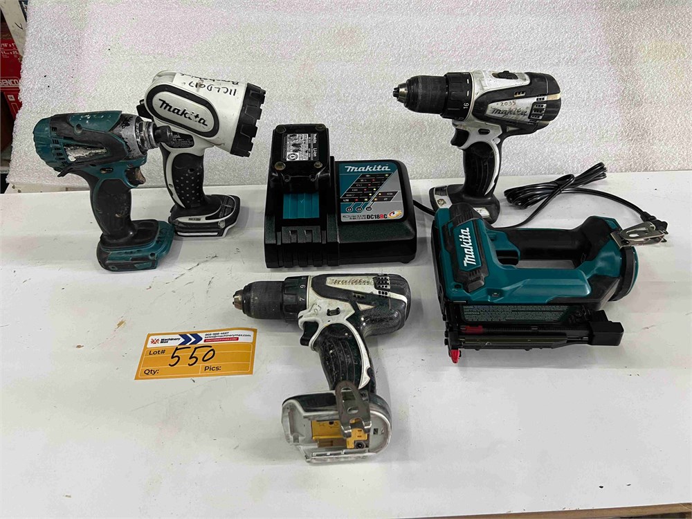 Makita 18 Volt Cordless Tool Set, Battery & Charger