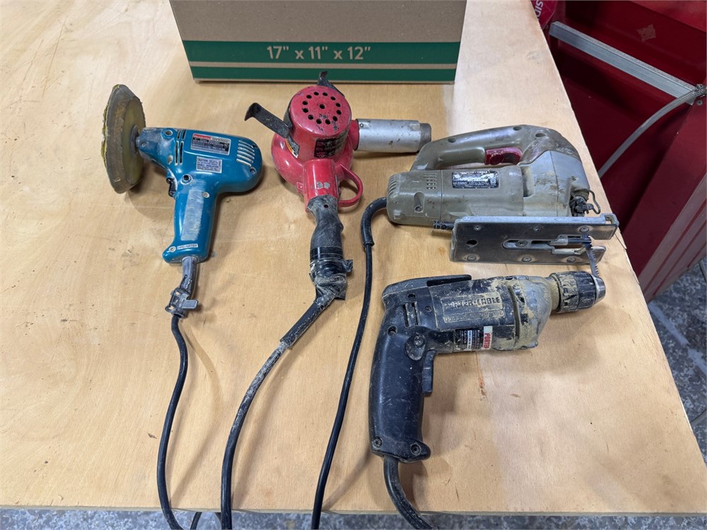 Drill, Jig Saw, Buffer & Heat Gun