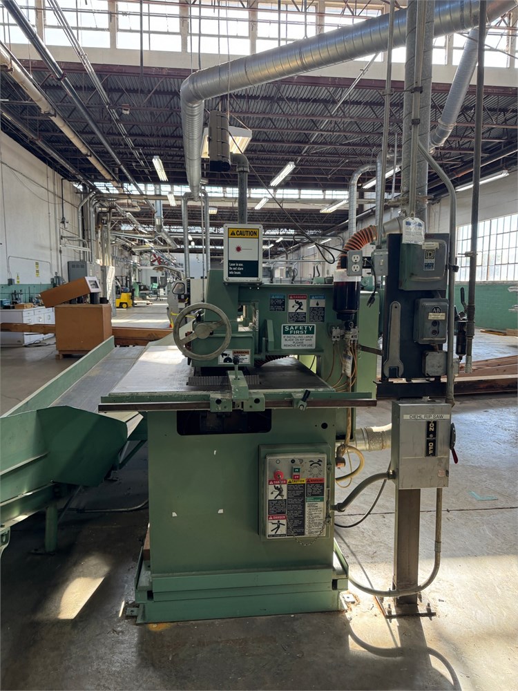 DIEHL "ESL20 II" STRAIGHT LINE RIP SAW, 1997 & Conveyor