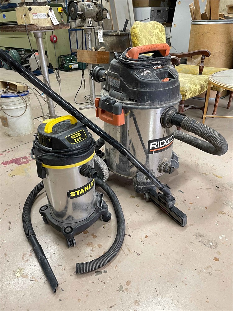 Stanley and Ridgid Shop Vacuums