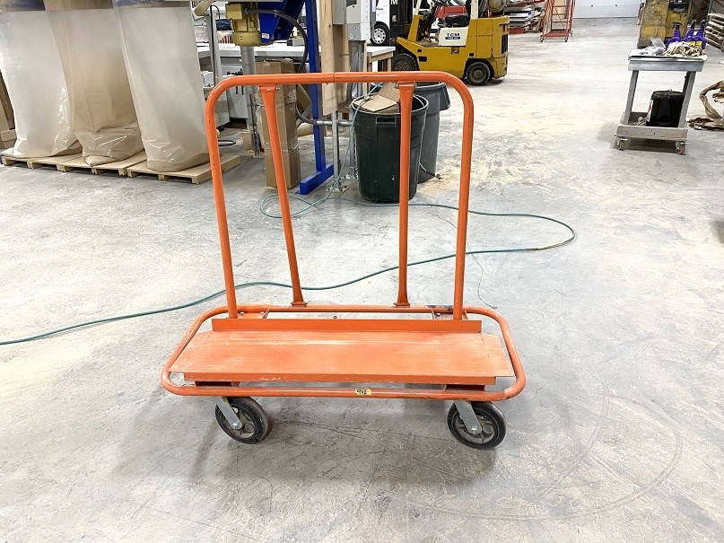 Material Transfer Cart on Swivel Castors