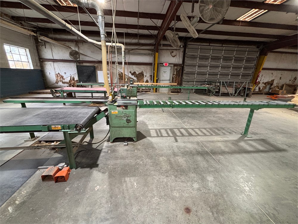 Industrial Woodworking Machinery Up Cut Saw w/Roller Conveyor