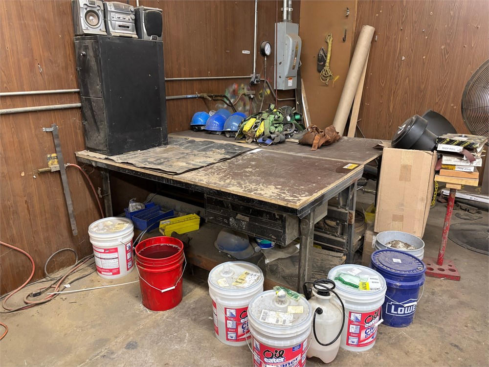 Lot of Table (Qty2) & Cabinet and contents as pictures