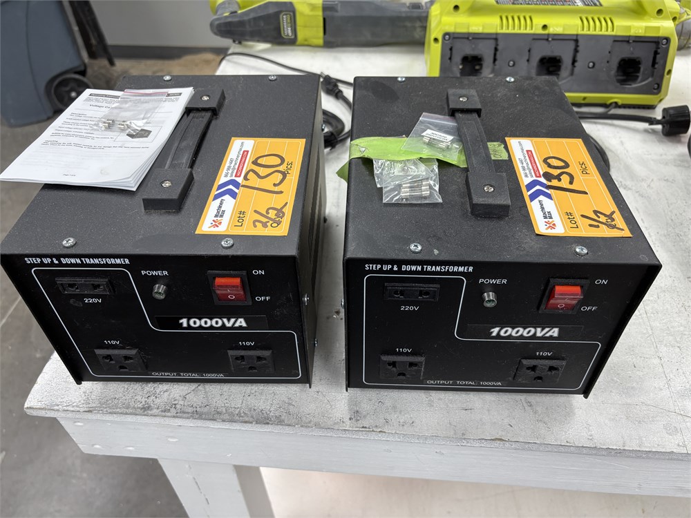 Qty (2) 1000VA Step Up & Down Transformer