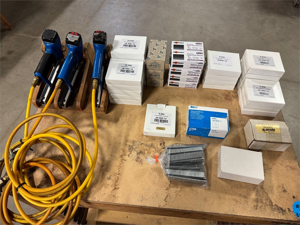 (3) JK Staplers w/Staples
