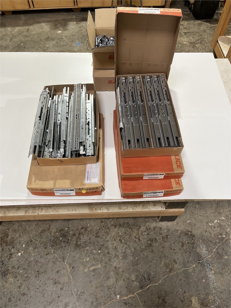 (50) Assorted Salice Drawer Slides & Clips