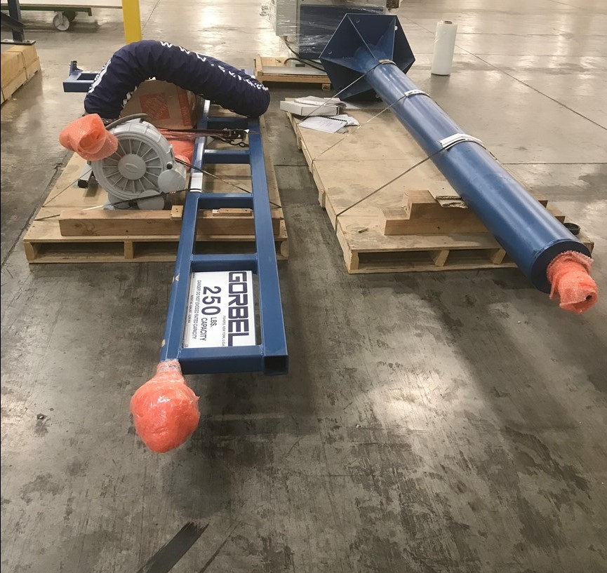 Gorbel Crane with Schmalz Vacuum Lift
