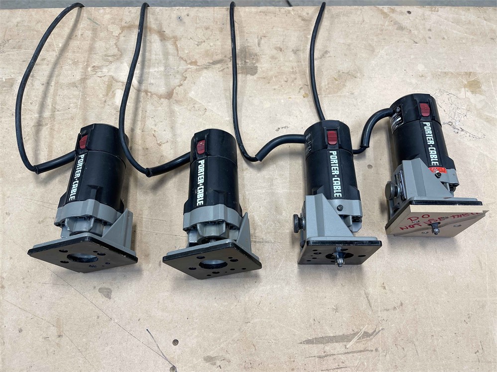 Four (4) Porter Cable "7301" Laminate Trimmers