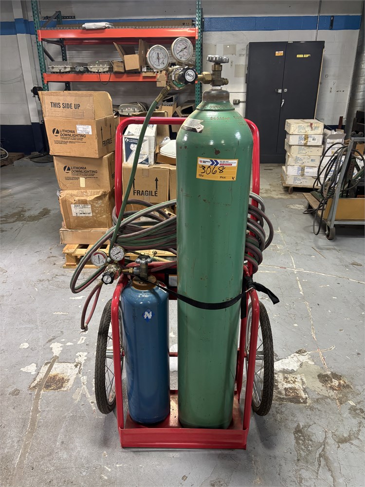 Acetylenes Torch Cart + Tanks