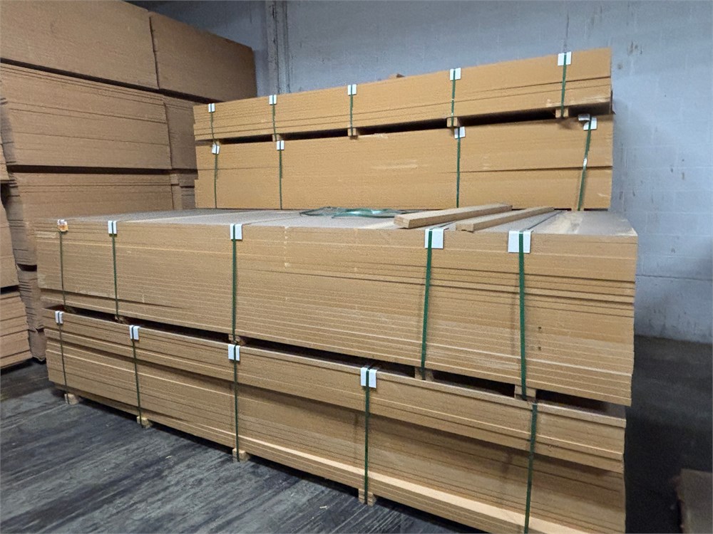 Lot of MDF Sheet Goods - 1" x 61" x 145" - (6) Bunks