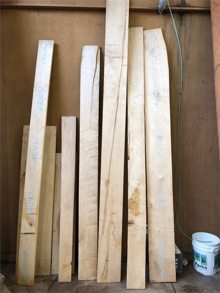 Assortment of Curly Maple Lumber