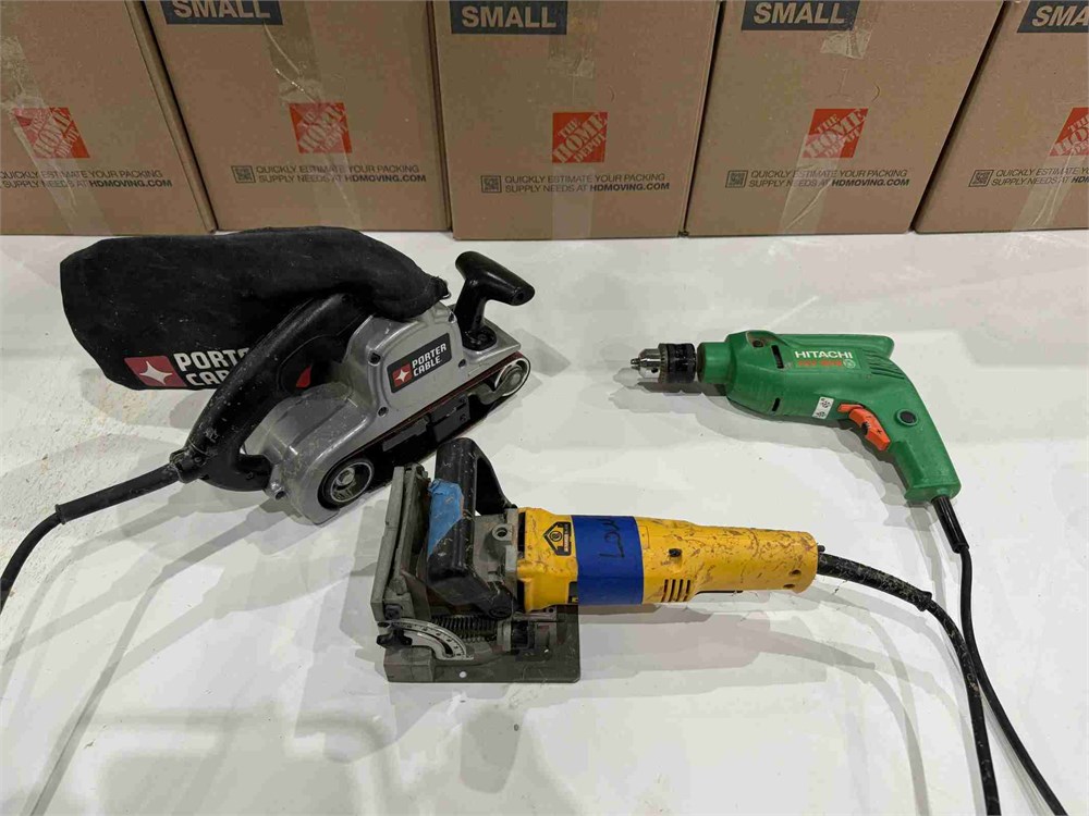 Belt Sander, Biscuit Jointer, Drill