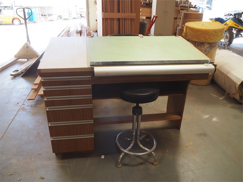 DRAFTING TABLE WITH STOOL
