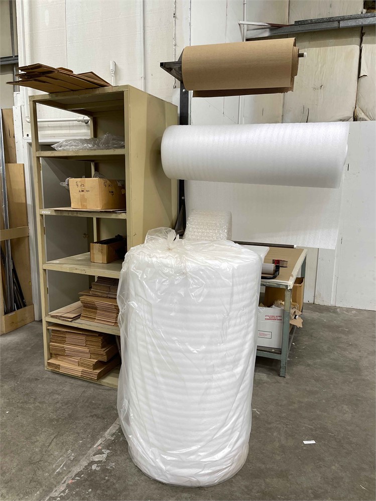 Packaging Materials with Metal Cabinet and Table