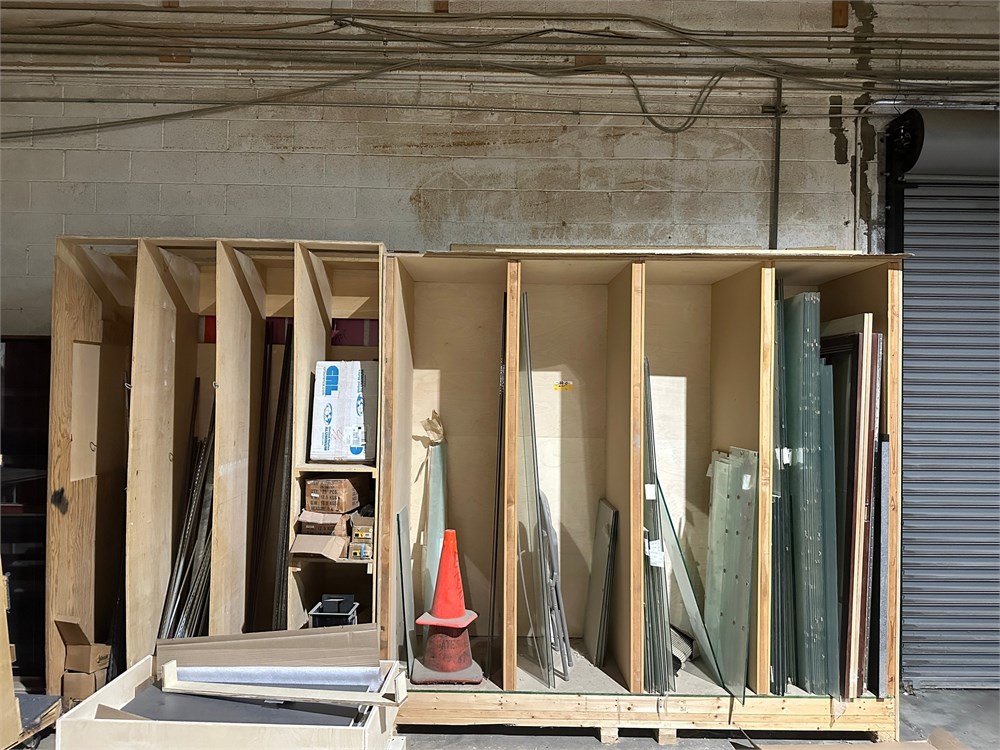 Lot of Glass & Cabinet as pictured