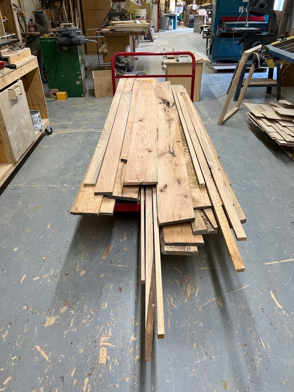 Hafele Type Shop Cart & Red Oak Lumber