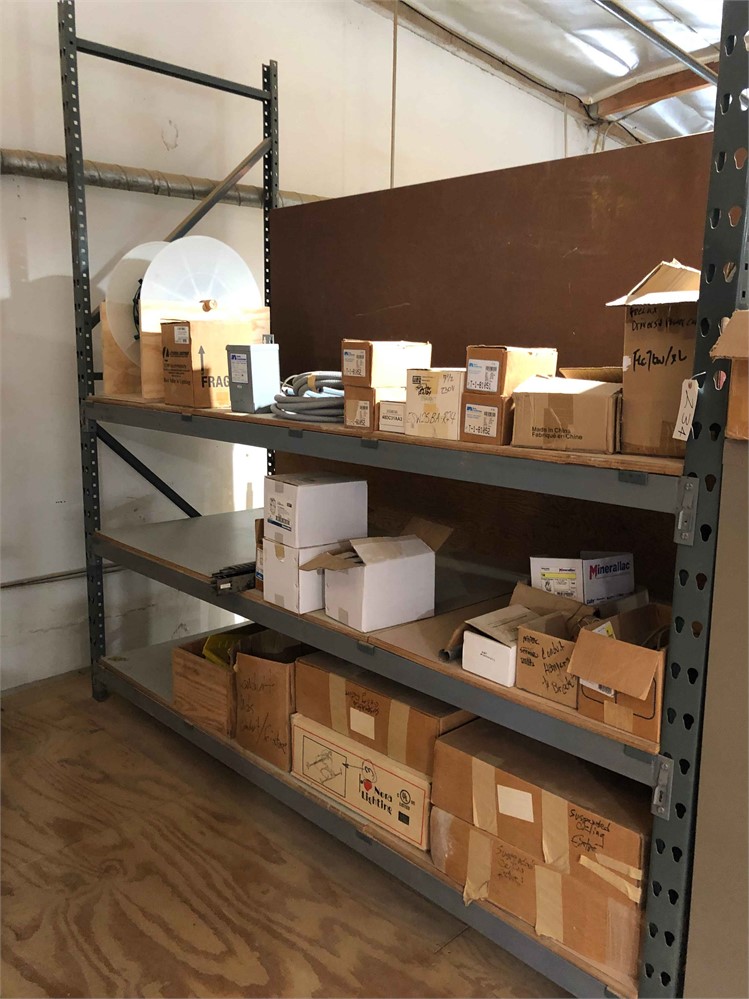 Metal Shelving with Contents