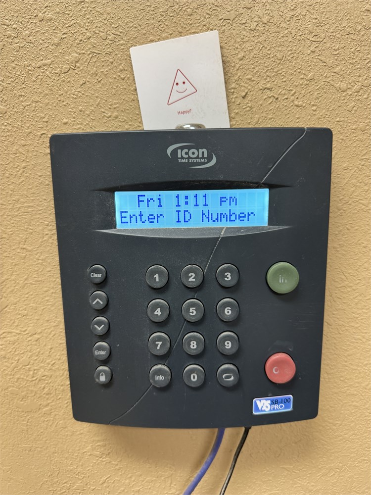 Time Clock W/ Timecard Holder
