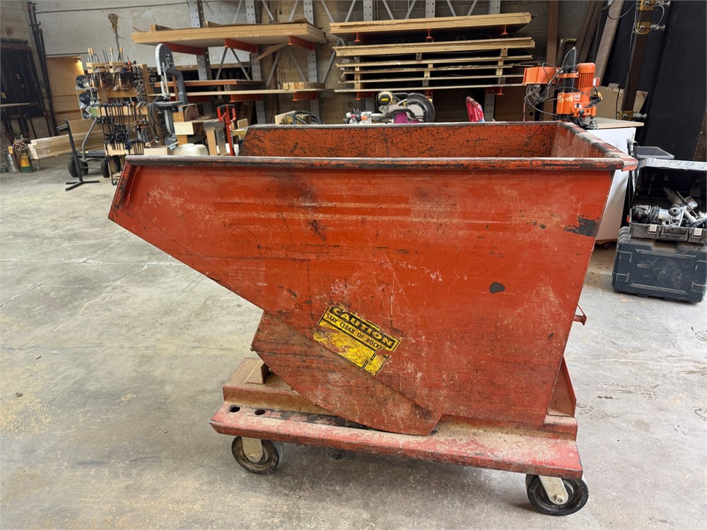 Meco Self Dumping Hopper - on castors