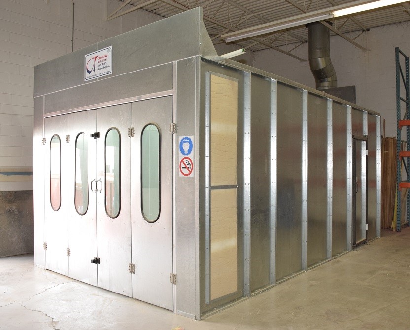 LOT# 003  CROSSING AIR ENCLOSED SPRAY BOOTH (LIKE NEW)  20' X 12' X 9'H