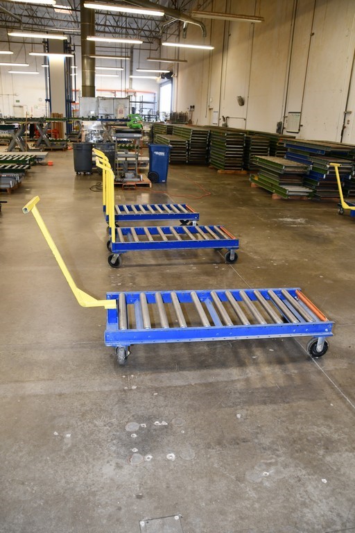 Three (3) Transfer Carts/Roller Conveyors