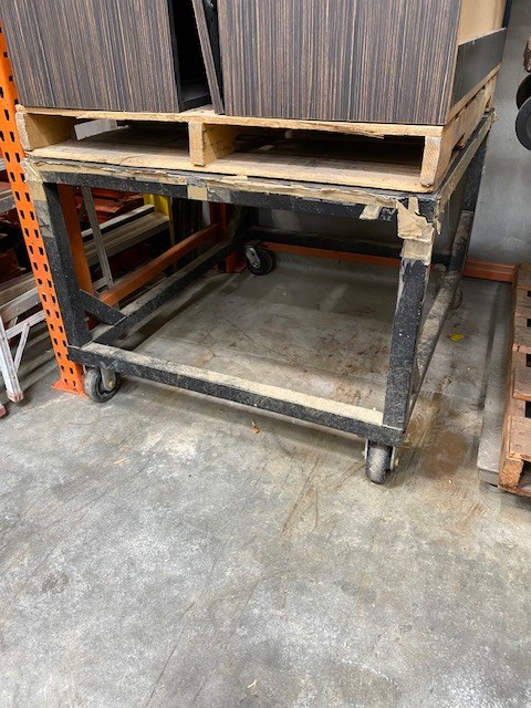 Metal Cart with Rollers