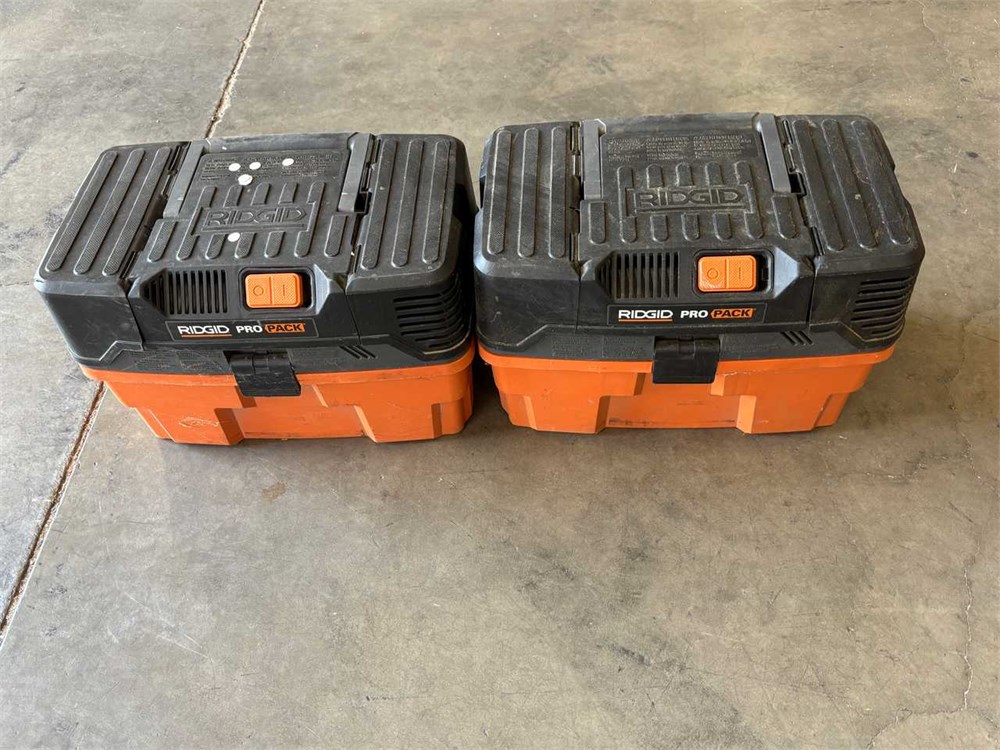 Ridgid Pro Pack Wet/Dry Vacs (2 Units)
