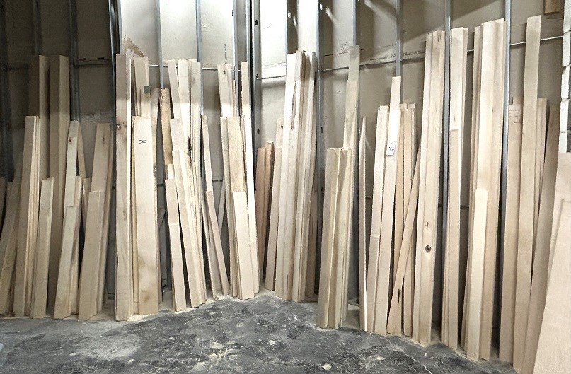 Large Lot "On Wall" of Basswood & Some Pine