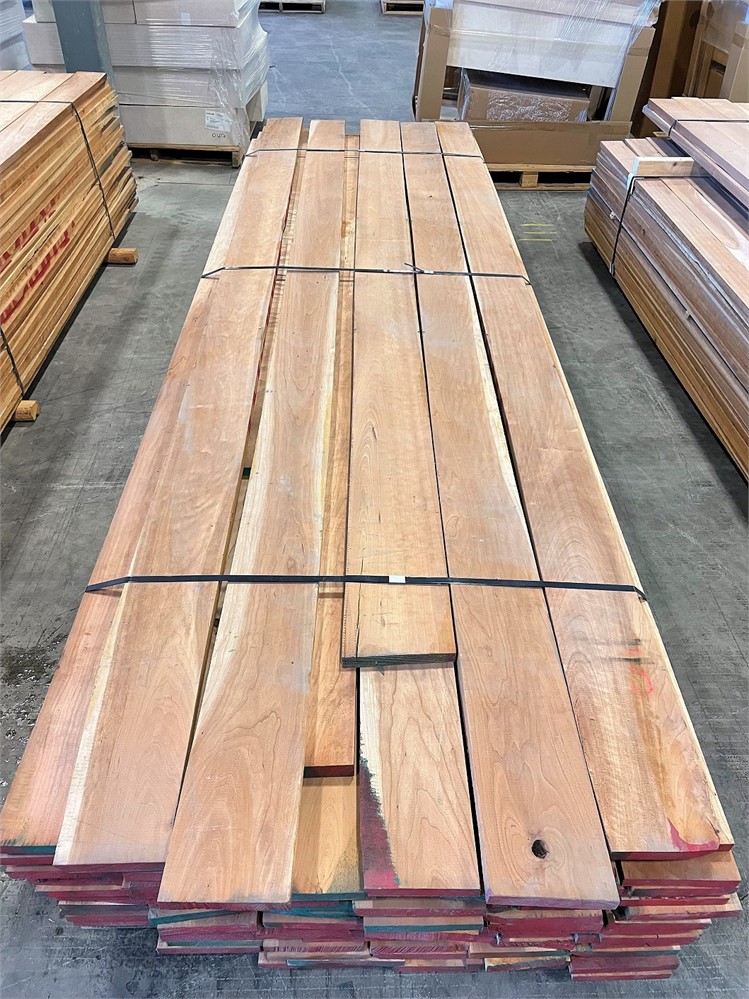 Lot of "Cherry" Solid Wood - Approx 90 pcs, 4/4 x 12'L x 6-7" Wide