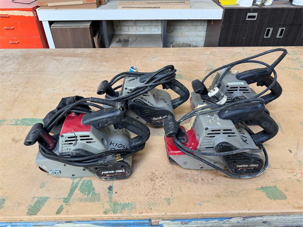 (4) Porter Cable Corded Belt sanders