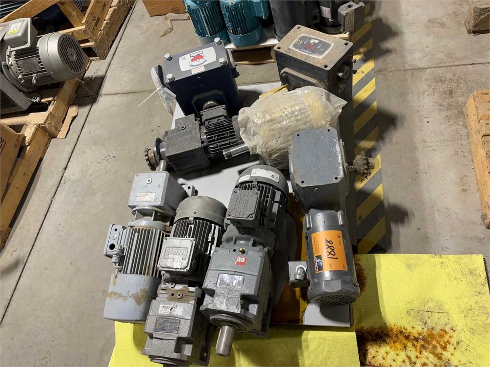 Pallet of Electric Motors and Gearboxes