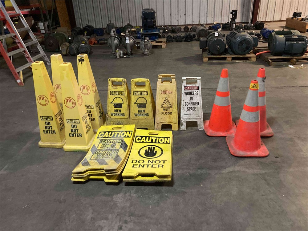 Misc. Lot of Caution items, cones, signage