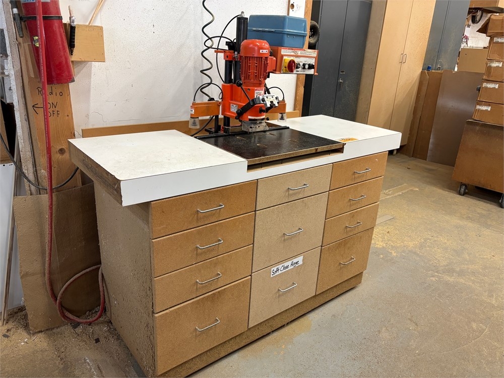 Blum "Minipress" Hardware Drill & Cabinet