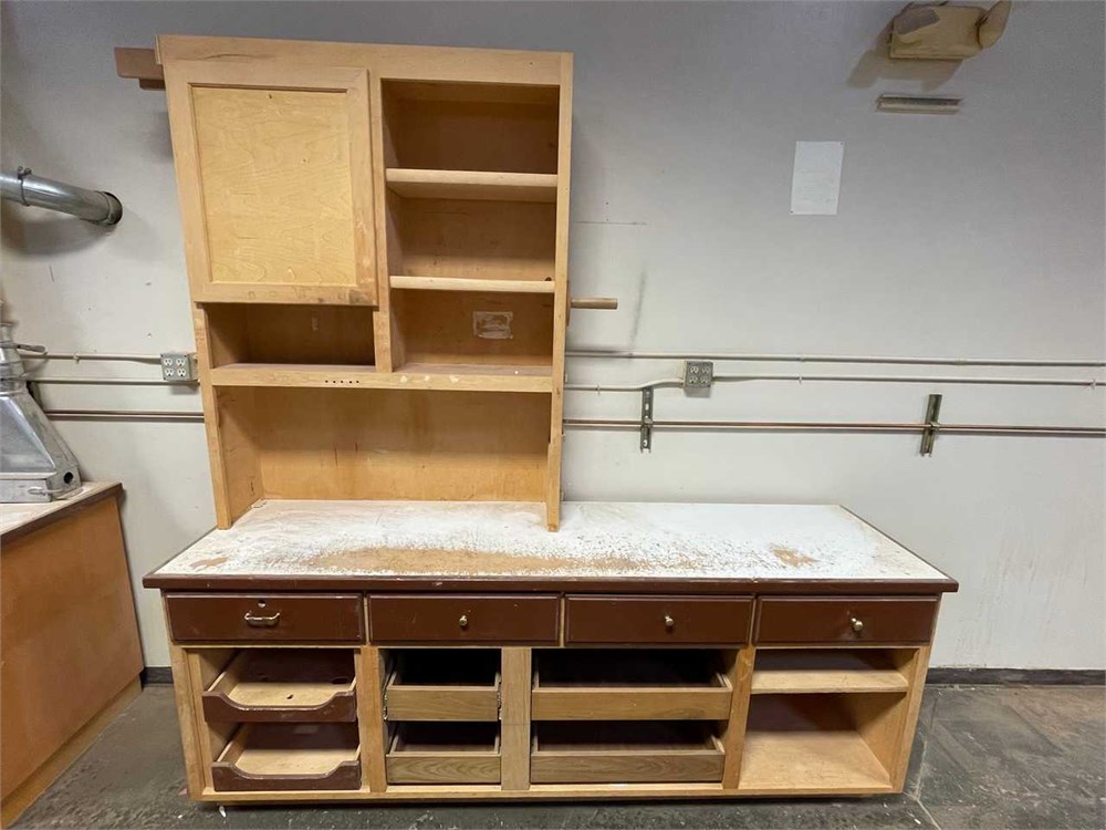 Wooden Work Bench/Cabinet