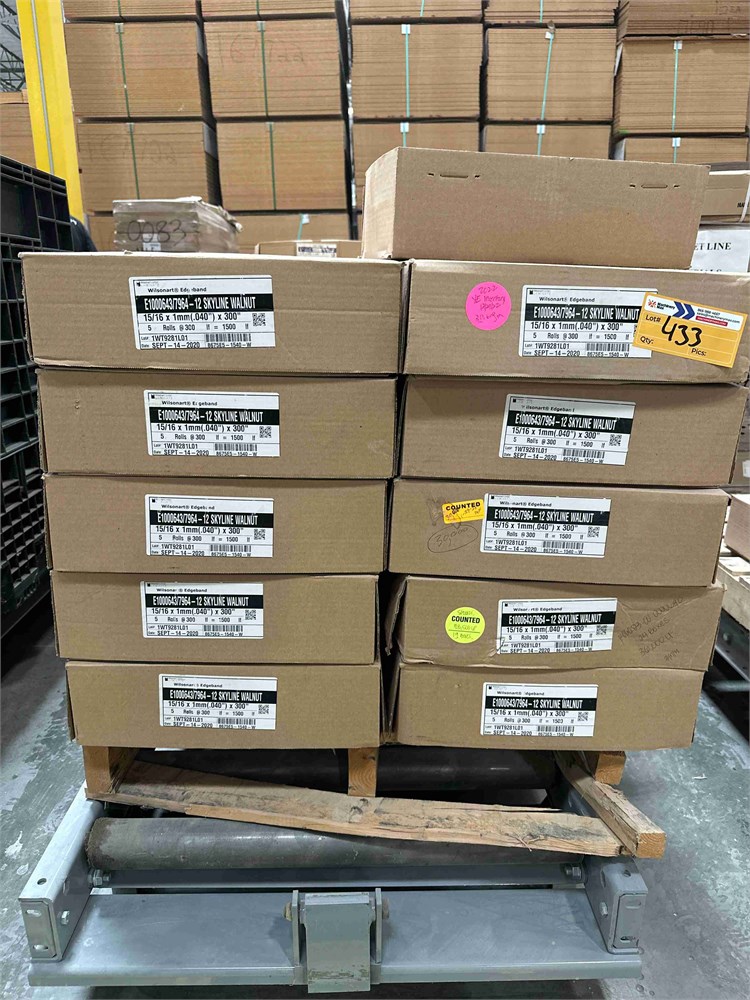 Pallet of Wilsonart Edgebanding