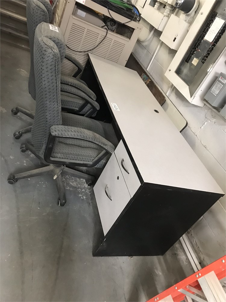 Office Desk and Two (2) Chairs