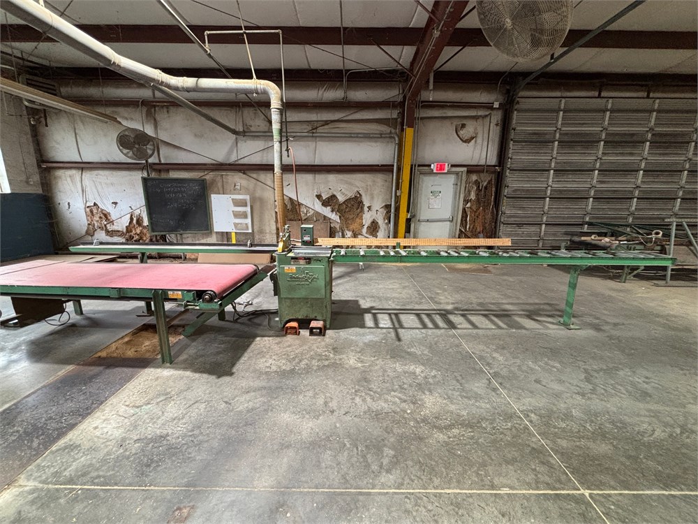 Industrial Woodworking Machinery Up Cut Saw w/Roller Conveyor