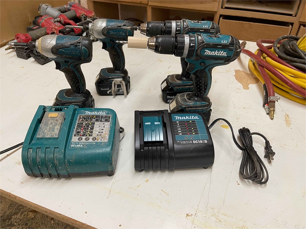 Four (4) Makita Cordless Drills and Two (2) Chargers