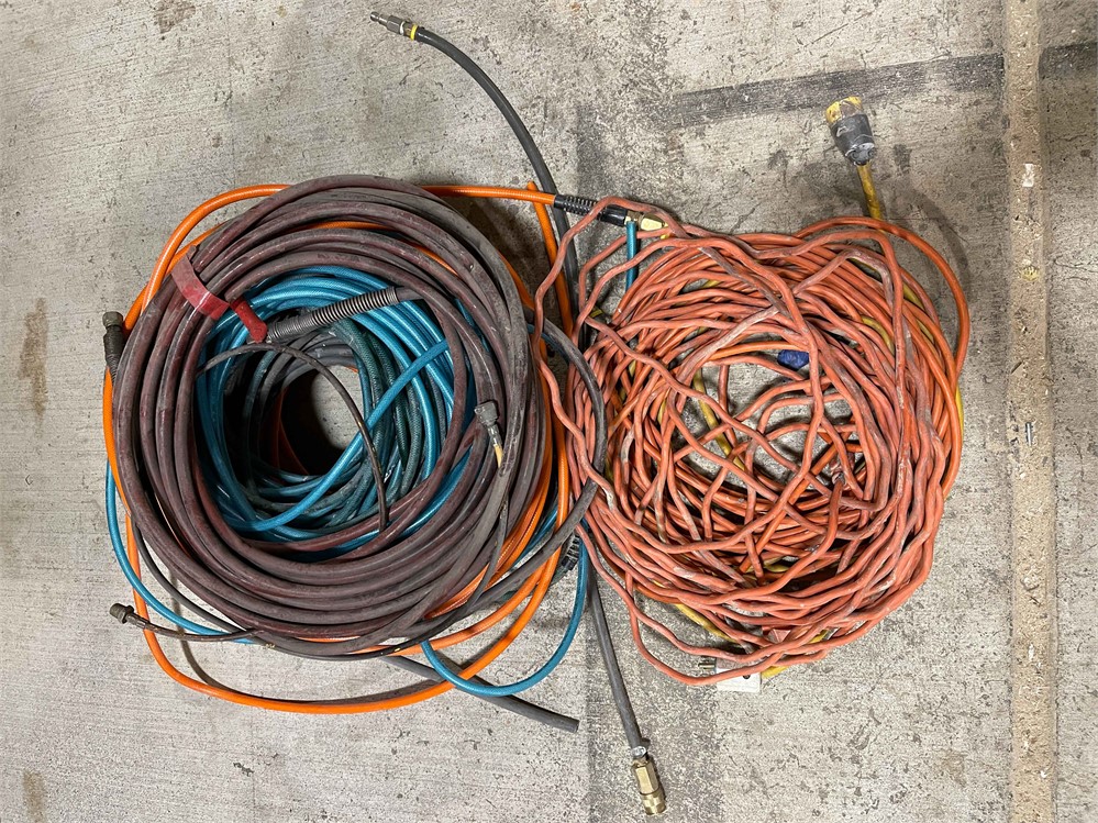 Assortment of Air Lines and Electrical Cords