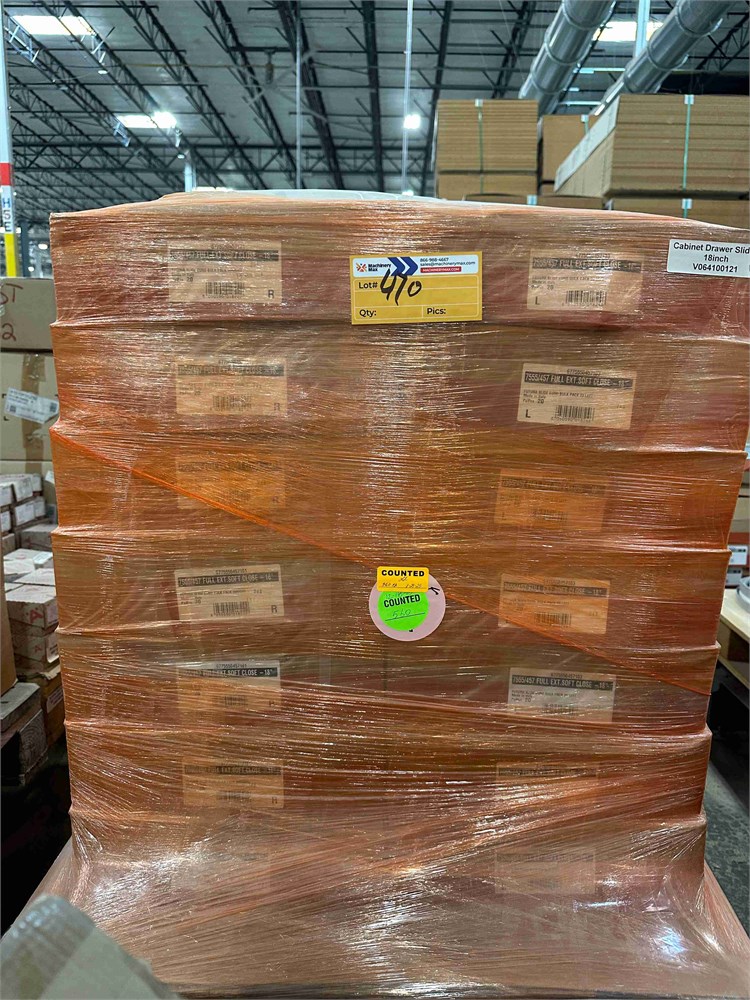 Pallet of Salice 7555/457 Full Ext. Soft Close 18" Drawer Slides